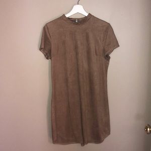 Worn once, Suede Dress! Super cute to layer with!